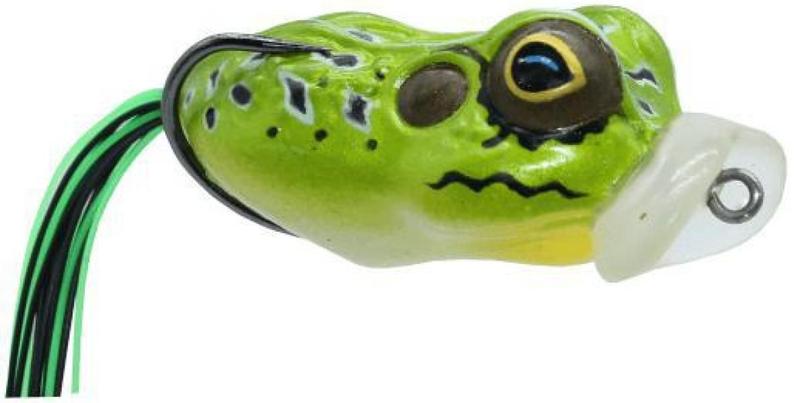 Imagem de Kit 5 Isca Artificial Pesca Frog Sapo Anti Enrosco + Estojo