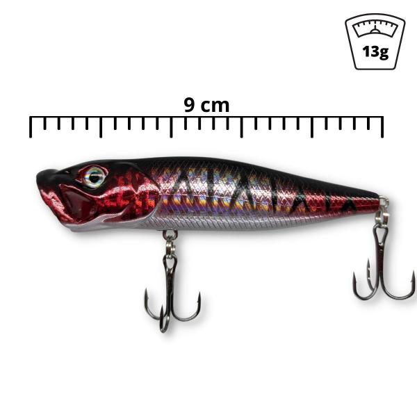 Imagem de Kit 5 Isca Artificial Premium Popper Superfície 9cm 13g