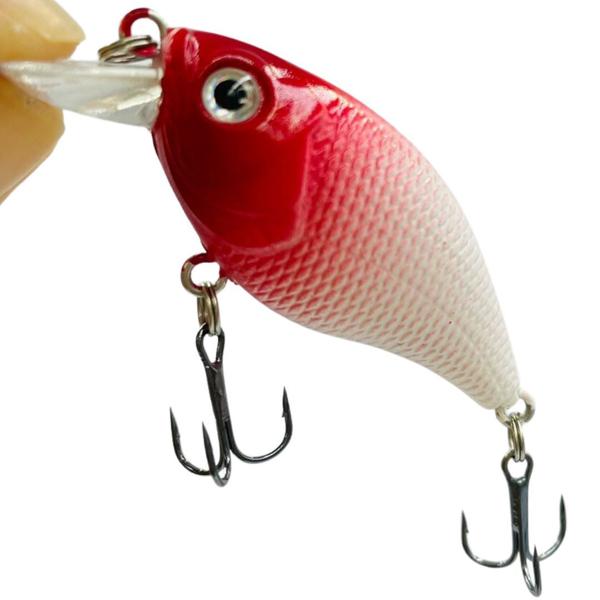 Imagem de Kit 5 Iscas Artificiais Crankbait 6cm 6,7g Estojo Tucunaré Bass