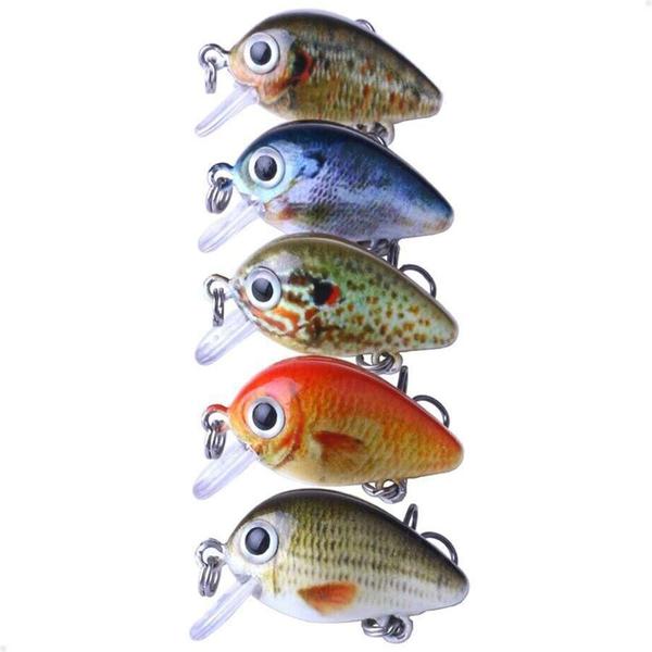 Imagem de Kit 5 Iscas Artificiais Lorben Crankbait Meia Água 1.5g - Pesca Predadores