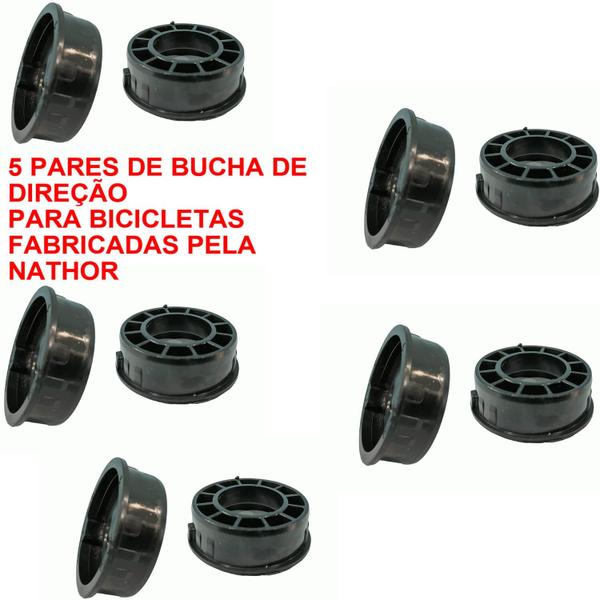 Imagem de Kit 5 Jogos de Bucha de Direção para Bicicleta Nro 12 Nathor