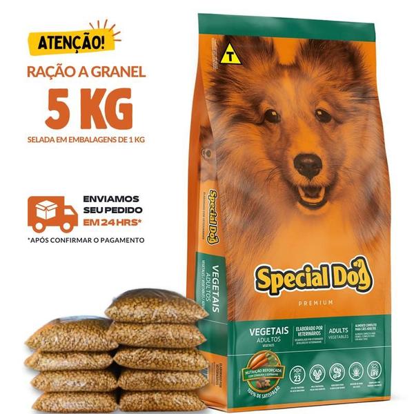 Kit 5 KG Granel Ração Para Cachorro Special Dog Adultos Vegetais 23% de Proteína Imagem de Kit 5 KG Granel Ração Para Cachorro Special Dog Adultos Vegetais 23% de Proteína