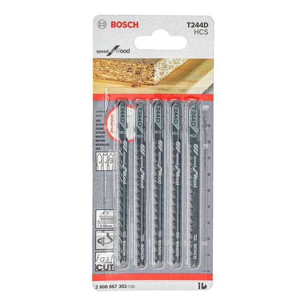 Imagem de Kit 5 Lâminas de Serra Tico tico T244D Speed for Wood Bosch