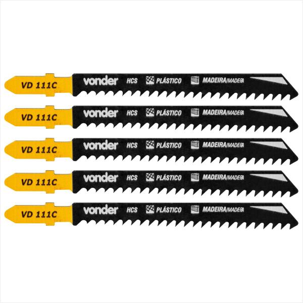 Imagem de Kit 5 Lâminas para Serra Tico Tico Universal VD111C - Vonder (4633100111)