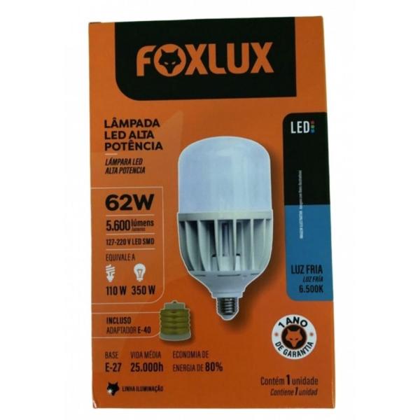 Imagem de Kit 5 lampada 62w 6500k bivolt e27 alta potencia foxlux