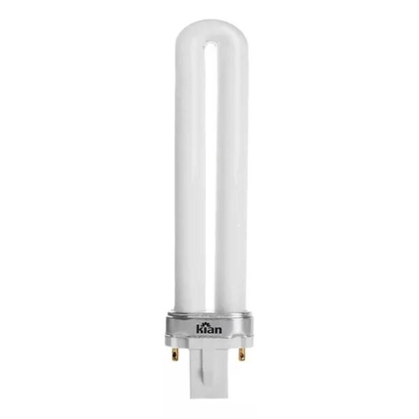 Imagem de Kit 5 Lâmpada 9w 6400k Luminária Pelicano Kian Branco-frio 2 pinos