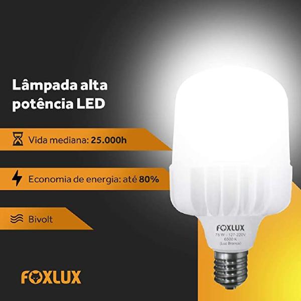 Imagem de Kit 5 Lâmpada Led 50w Bulbo Alta Pot Bivolt 6500k Foxlux