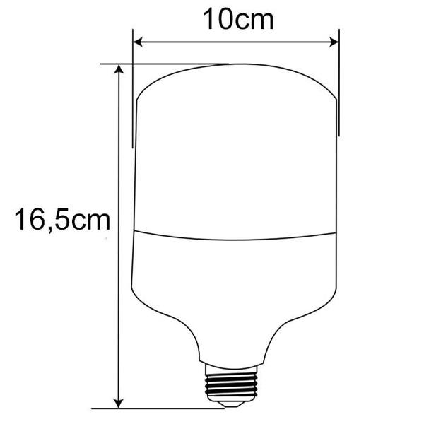 Imagem de Kit 5 lampada led alta potencia 40w branco frio 6500k biv e27 - galaxy