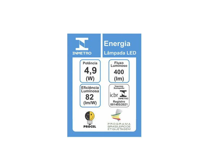 Imagem de KIt 5 Lâmpada Led Bolinha 4,9w 4000K Taschibra TKL30 Bivolt E27 Decoração Camarim Espelho