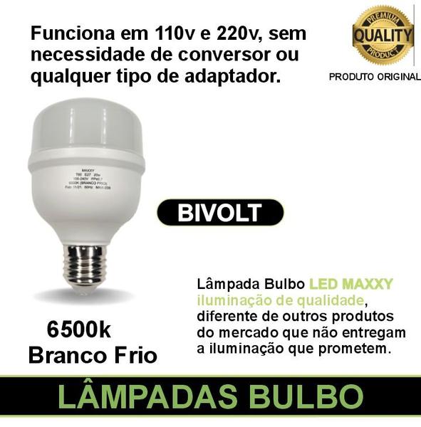 Imagem de kit 5 Lâmpada LED Bulbo 20W Frio 6500K