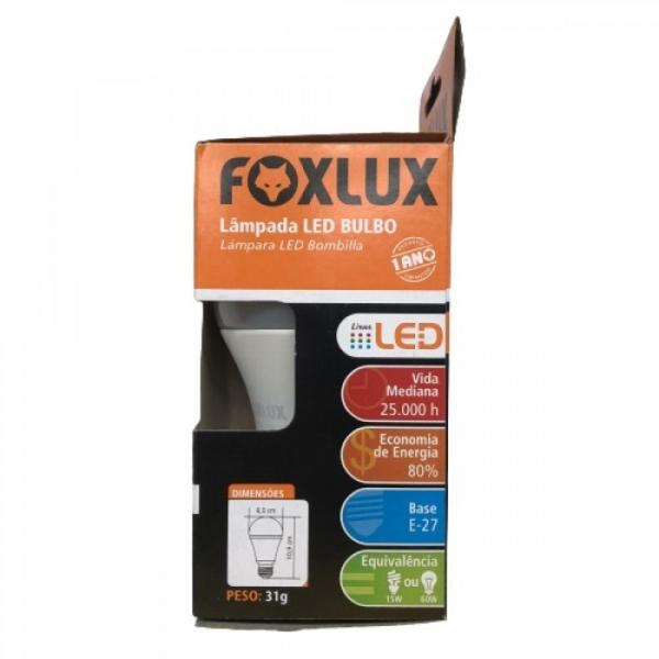 Imagem de Kit 5 lampada led bulbo a60 12v 10w e27 6500k branca frio foxlux