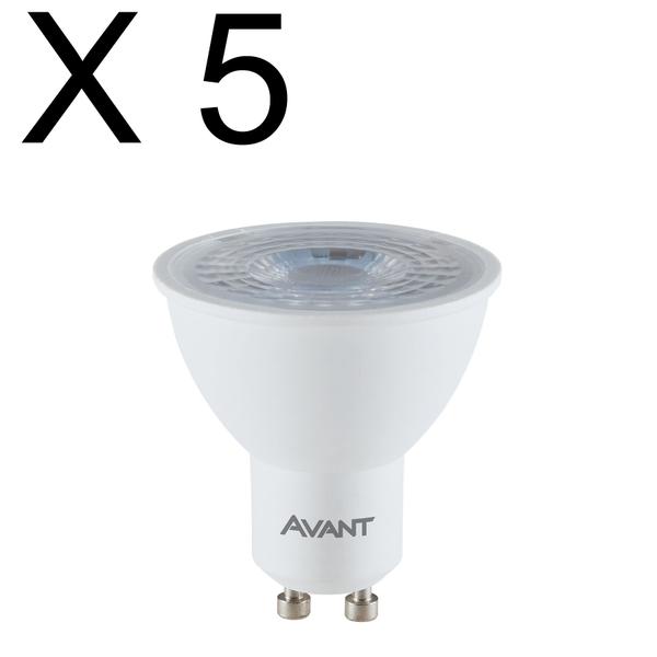 Imagem de Kit 5 lampada led dicroica 4,8w branco neutro 4000k bivolt gu10 - avant