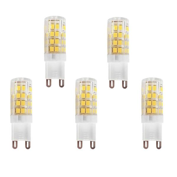 Imagem de Kit 5 Lampada Led Halopin G9 7w 3000k Luz Amarela Galaxy