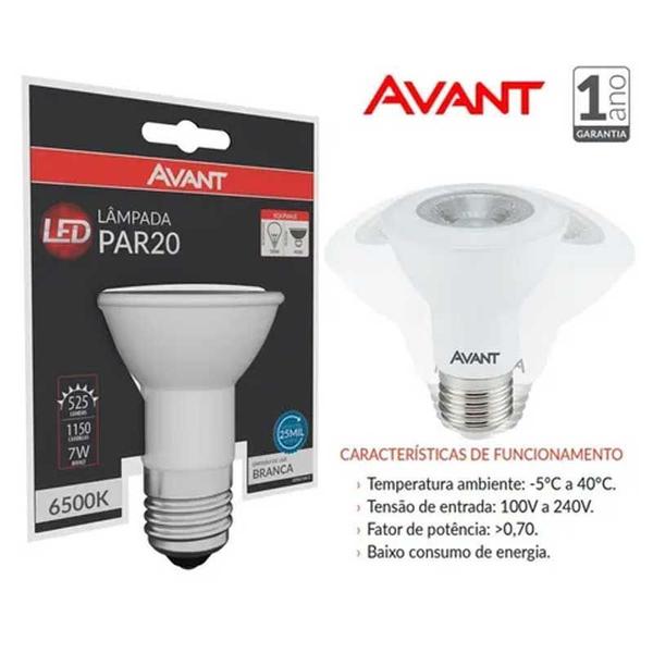 Imagem de KIT 5 Lâmpada Led Par 20 7w Branco Frio 6500k E27 Avant