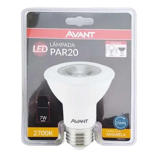 Imagem de KIT 5 Lâmpada Led Par 20 7w Luz Amarela 2700k E27 Avant