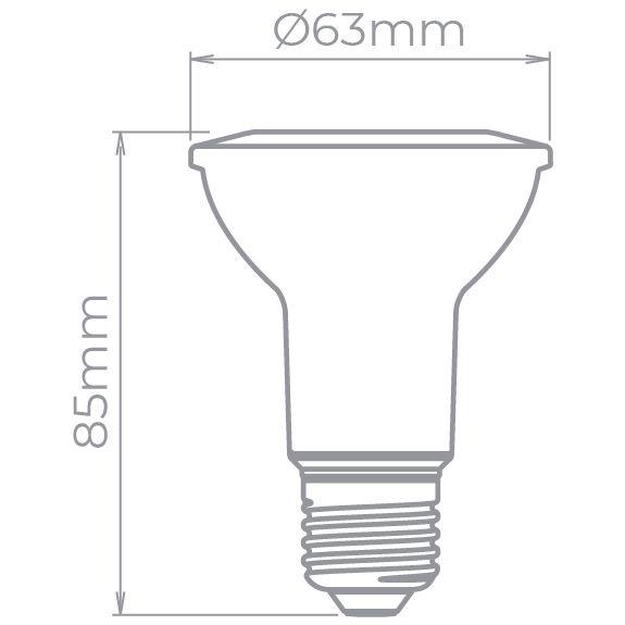 Imagem de Kit 5 lampada led par20 4,5w 470lm 25 graus branco neutro 4000k e27 stella