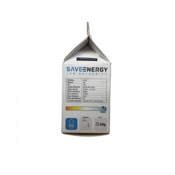 Imagem de Kit 5 lampada par 20 led 4,8w e27 6500k bivolt savenergy