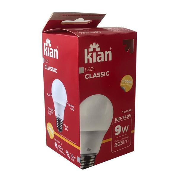 Imagem de Kit 5 Lâmpadas 9w Luz Amarela 3000k Economica Decoração Casa