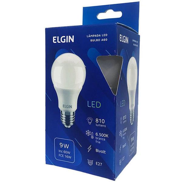 Imagem de Kit 5 Lâmpadas de LED Bulbo 9W Bivolt 6.500K B/F Elgin