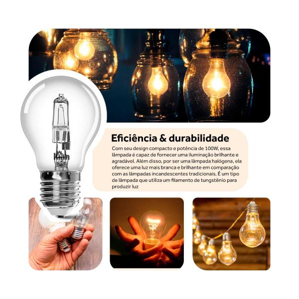 Imagem de Kit 5 Lâmpadas Incandescente Halógena A55 100w 220v