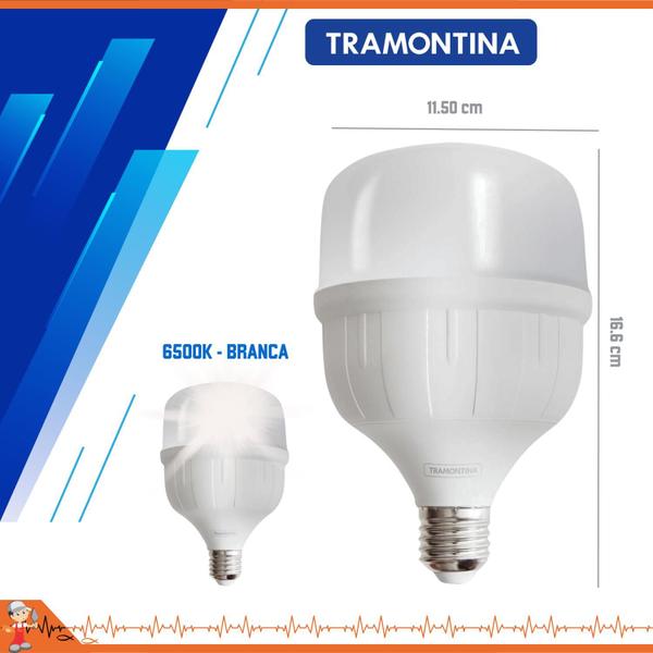 Imagem de Kit 5 Lâmpadas Led Alta Potência 50W 6500K Bivolt Tramontina