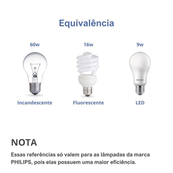 Imagem de Kit 5 Lâmpadas Led Philips Bulbo 9w Equivale 60w E27 Bivolt