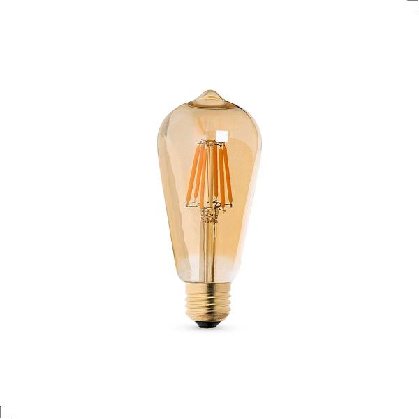 Kit 5 Lâmpadas Pera Retrô Vintage Ambar Filamento Led 4w Lm558 - LUMINATTI Imagem de Kit 5 Lâmpadas Pera Retrô Vintage Ambar Filamento Led 4w Lm558