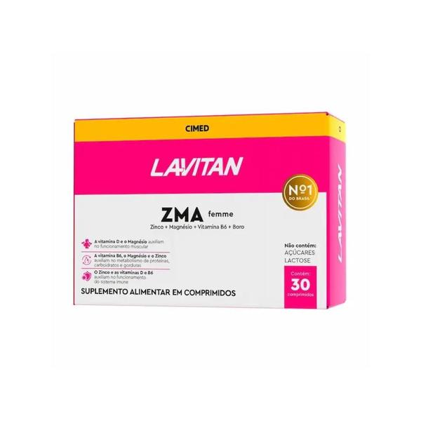 Imagem de Kit 5 Lavitan ZMA Femme Testo Feminino - 30 Cpr - Cimed