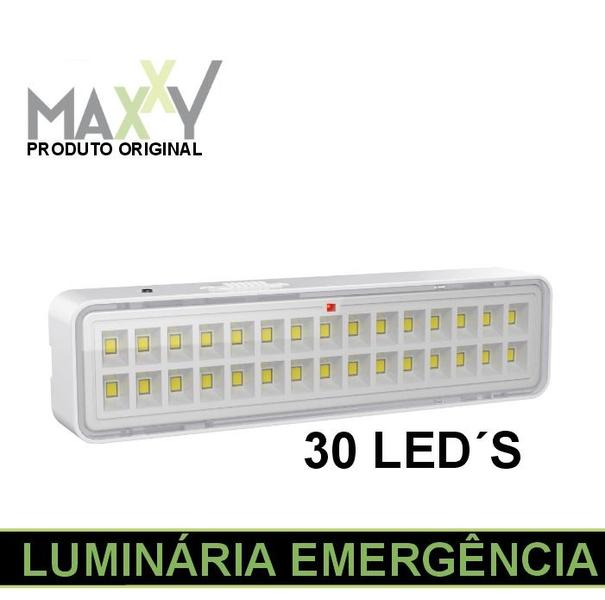 Imagem de kit 5 Luminaria de Emergencia 30 LED SLIM