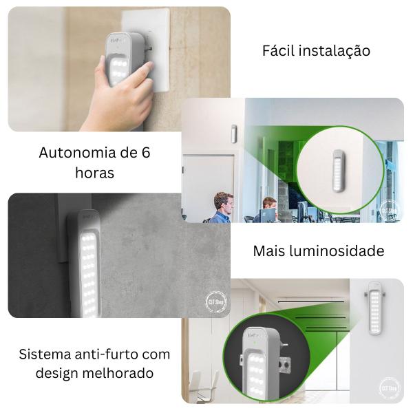 Imagem de Kit 5 Luminária de emergência de 30 LEDs LEA 150 Intelbras