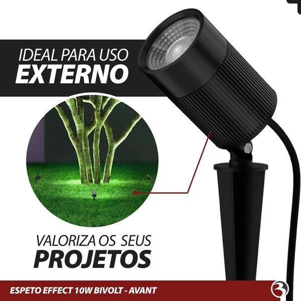 Imagem de Kit 5 Luminária Espeto Jardim Led Verde Avant 10w Bivolt IP66 Prova D'água