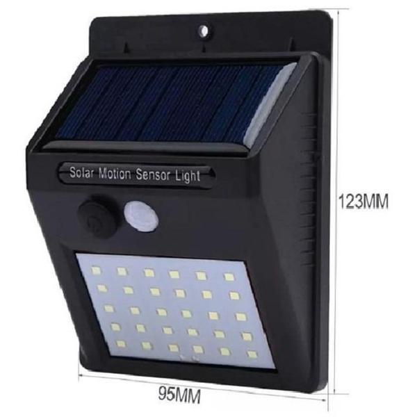 Imagem de Kit 5 Luminária Solar Iluminação Jardim Exterior 30 Leds