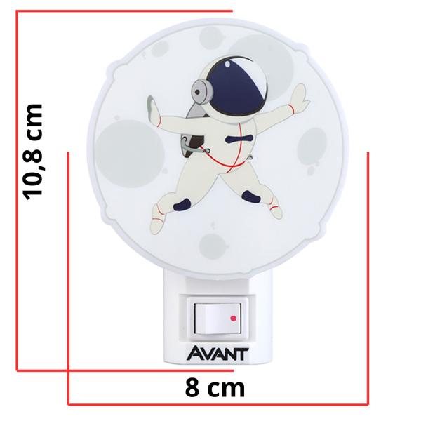 Imagem de Kit 5 Luz Noturna Abajurzinho Led Astro Astronauta Lua 1w Amarela Avant