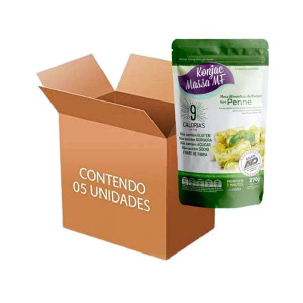 Imagem de Kit 5 Macarrão Penne Zero Carboidrato Massa 270g  Konjac