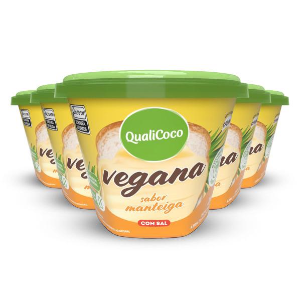 Kit 5 Manteiga de Coco Qualicoco 200g Natural com Sal - Qualicôco Imagem de Kit 5 Manteiga de Coco Qualicoco 200g Natural com Sal