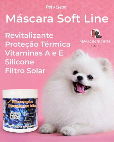 Imagem de Kit 5 Máscara Hidratação Soft Line Pet Clean Gato Cachorro