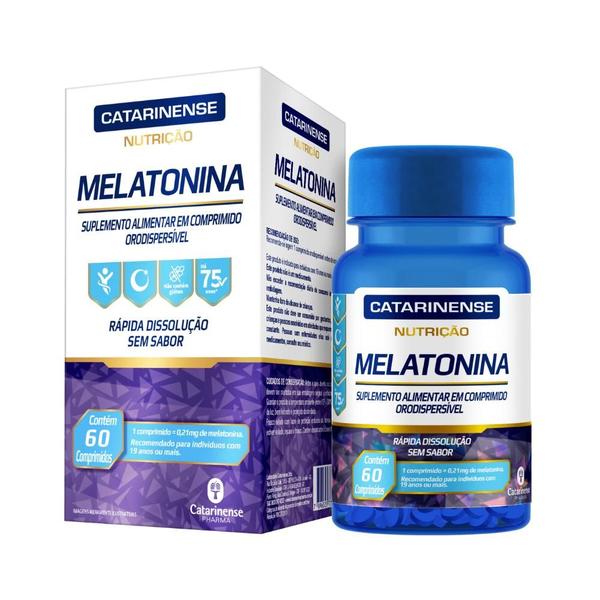 Imagem de Kit 5 Melaton Suplemento Alimentar  0,21mg Catarinense 60 Comprimidos 