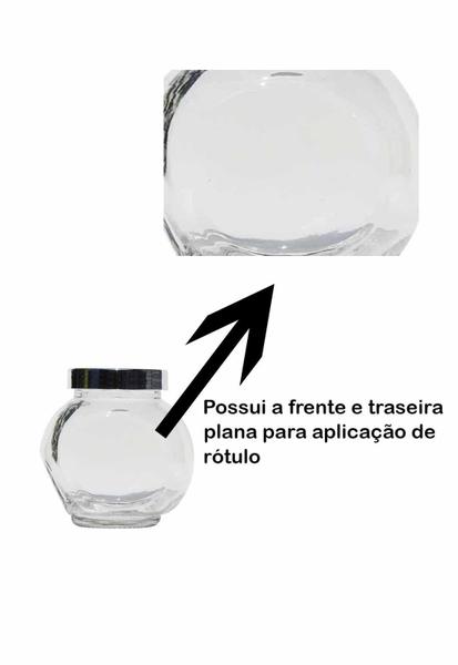 Imagem de Kit 5 Mini Baleiro Em Vidro Pote Vidro Porta Temperos 280Ml