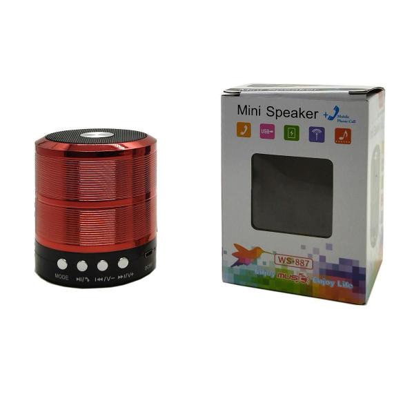 Kit 5 Mini Caixa De Som Portátil Bluet Mp3 Ws-887 Vermelha Imagem de Kit 5 Mini Caixa De Som Portátil Bluet Mp3 Ws-887 Vermelha