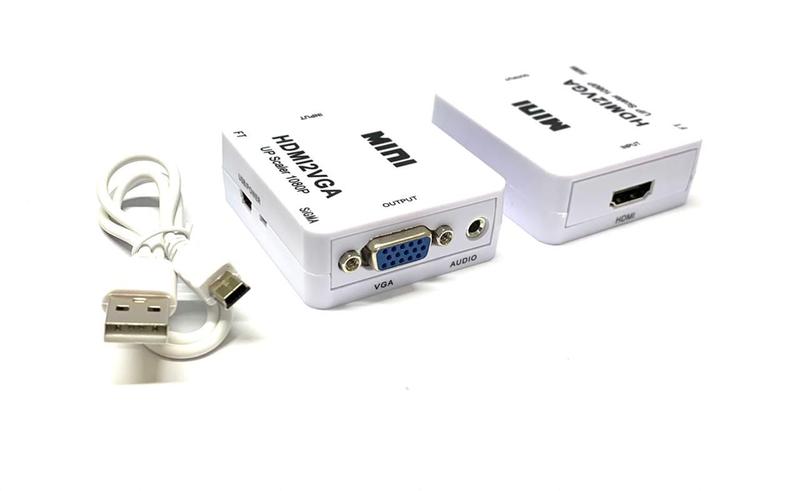 Imagem de Kit 5 Mini Conversor Adaptador Hdmi Para Vga Nfe Atacado