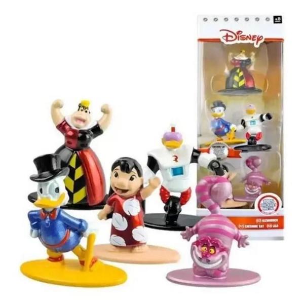 Imagem de Kit 5 Mini Figuras 4 Cm Nano Metal Disney Metalfigs Dtc