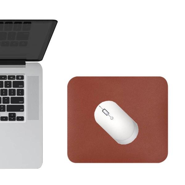 Imagem de Kit 5 Mouse Pad 20x20cm Pequeno Tapete De Mesa Em Sintético Impermeavel Castor Marrom