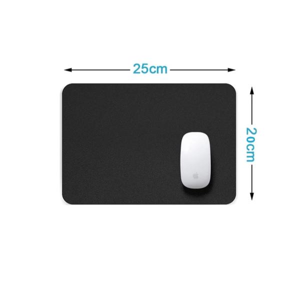 Imagem de Kit 5 Mouse Pad 25x20cm Preto Slim Antiderrapante Impermeavel