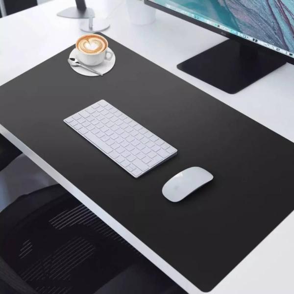 Imagem de Kit 5 Mouse Pad 70X30Cm Grande Tapete De Mesa Slim Preto