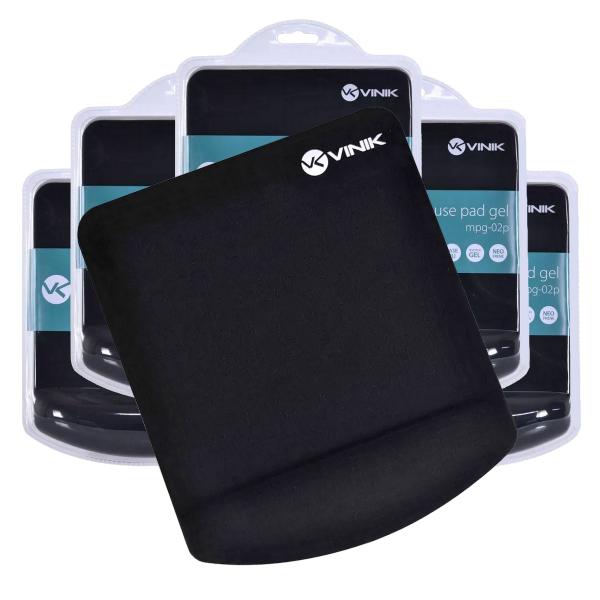 Imagem de Kit 5 Mouse Pad Ergonomico Apoio de Pulso em Gel Mpg-02p 18x22cm