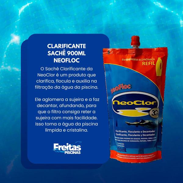 Imagem de Kit 5 Neofloc Neoclor Refil P/ Manutençao E Limpeza Piscina