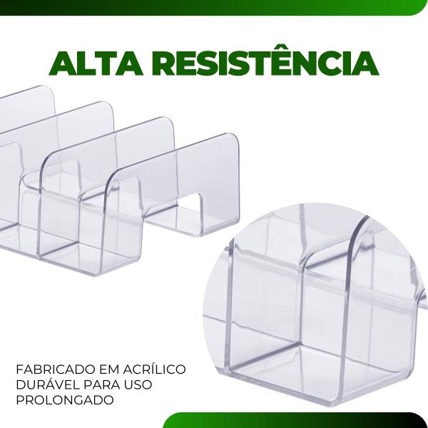 Kit 5 Organizador Acrilico Escritório Estante Sala Multiuso Livros Bolsa Clutch Carteira Paramount Imagem de Kit 5 Organizador Acrilico Escritório Estante Sala Multiuso Livros Bolsa Clutch Carteira Paramount