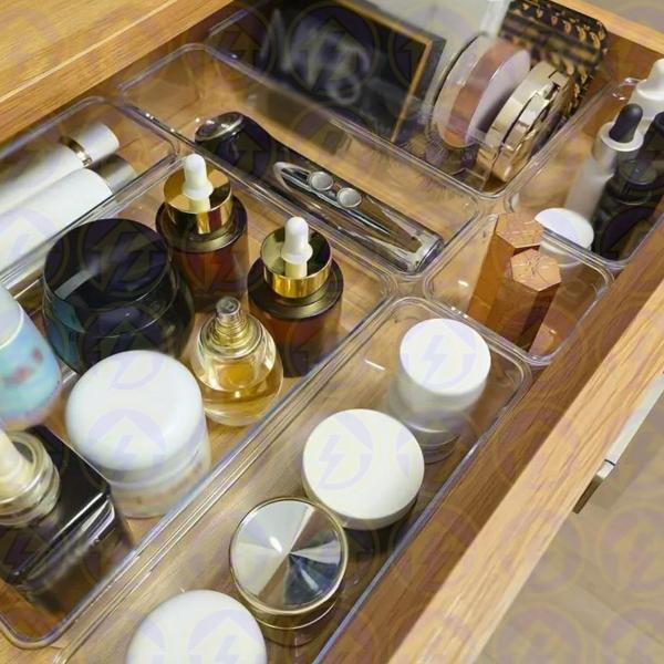 Imagem de Kit 5 Organizador Acrilíco Modular 1 Porta Maquiagem Perfume