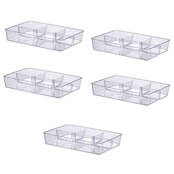 Imagem de Kit 5 Organizador de Gavetas  Divisórias Diamond 34x24x6CM