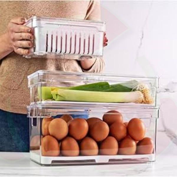 Imagem de Kit 5 Organizadores Resistente Grande Porta Alimentos P/ Cozinha